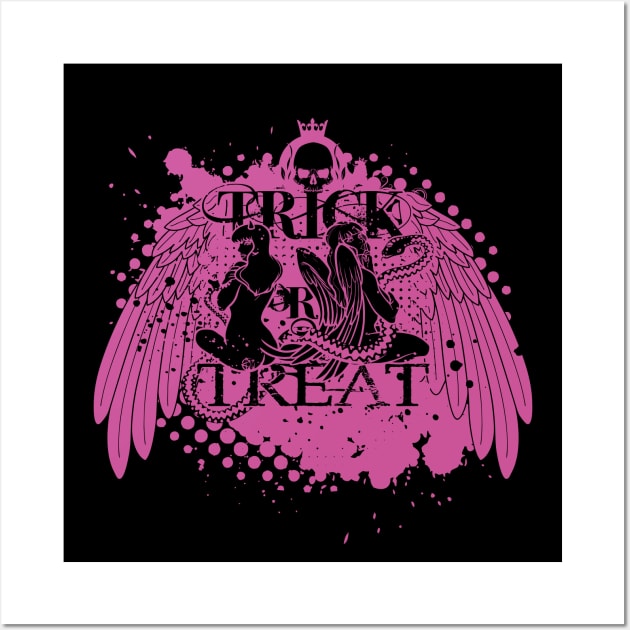 Trick or Treat? - Neon Purple Wall Art by Cooliophonic